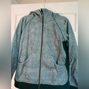 Lululemon Scuba Hoodie size 12 in green. Used in good condition.